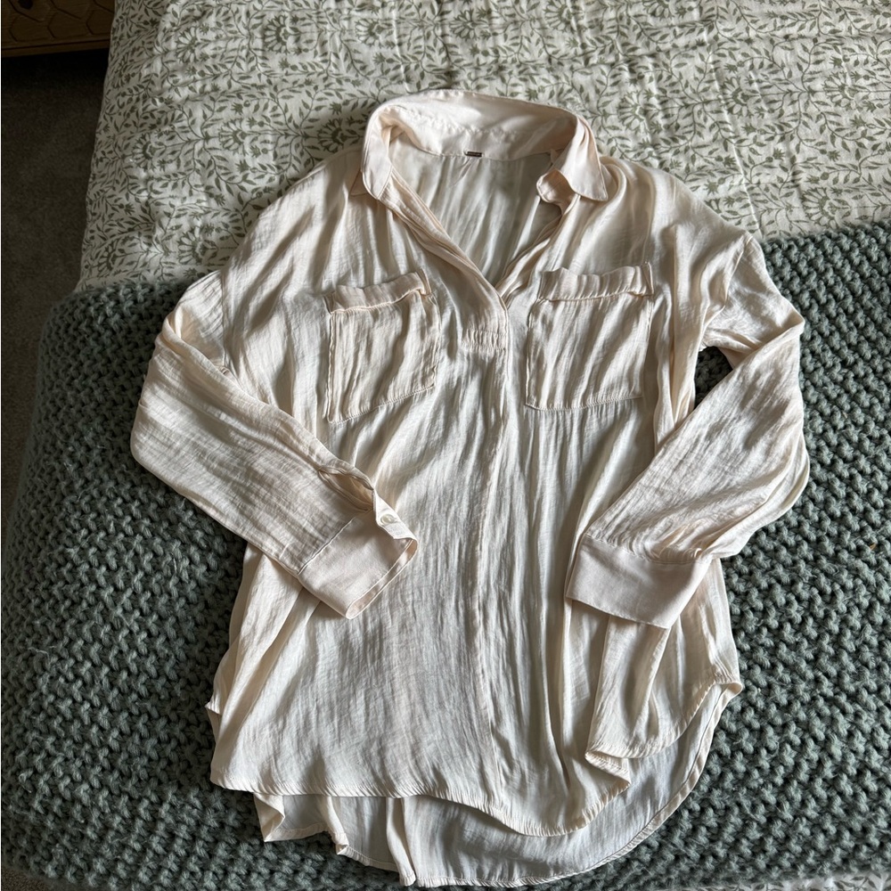 Free People Cream Tunic